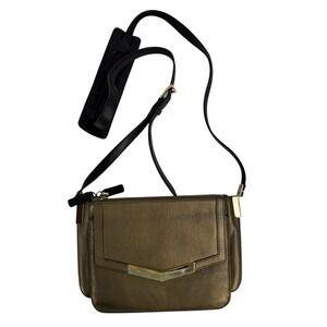 Time's Arrow‎ Lamanto Mini Trilogy Women's Crossbody Bag Purse Leather Bronze